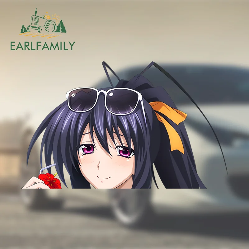 EARLFAMILY Rias Gremory Practice виниловая наклейка устойчивая к царапинам аниме окна фургон автомобильные наклейки личность доска для серфинга автомобильные аксессуары Внешние аксессуары