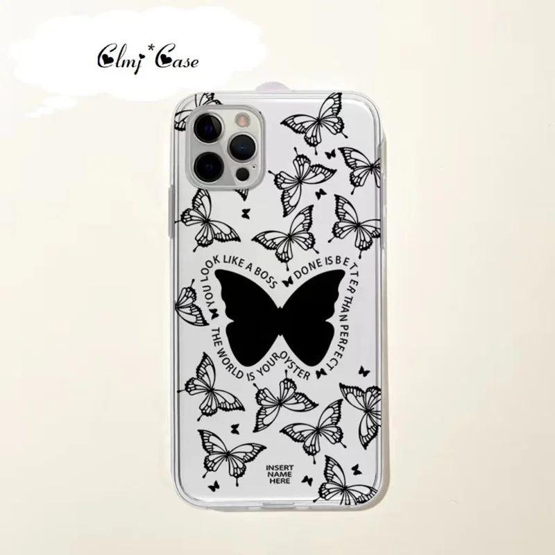 Чехол для телефона Clmj INS Butterfly для Samsung Galaxy A54 5G A53 A23 A13 A52 A22 A33 S22 Ultra S23 Plus S21 FE, силиконовый чехол для телефона
