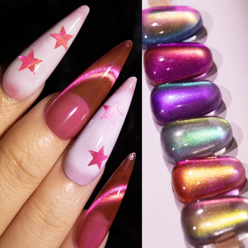 BOZLIN Colorful Silky Cat Eye Nail Gel Polish 9D Shiny Magnetic Gel Polish Galaxy Effect Nail Gel Soak Off Manicure Varnish (art.: 3920cc0f2a6c8) - 3920cc0f2a6c8
