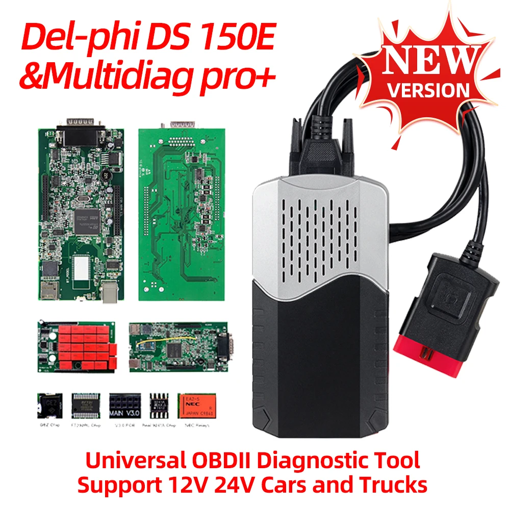 Считыватель кодов Multidiag Pro Delphis Ds150ES 2017.R3 тестер Ecu автомобильный дианостический сканер Obd2 Obdii сканер для автомобилей и грузовиков