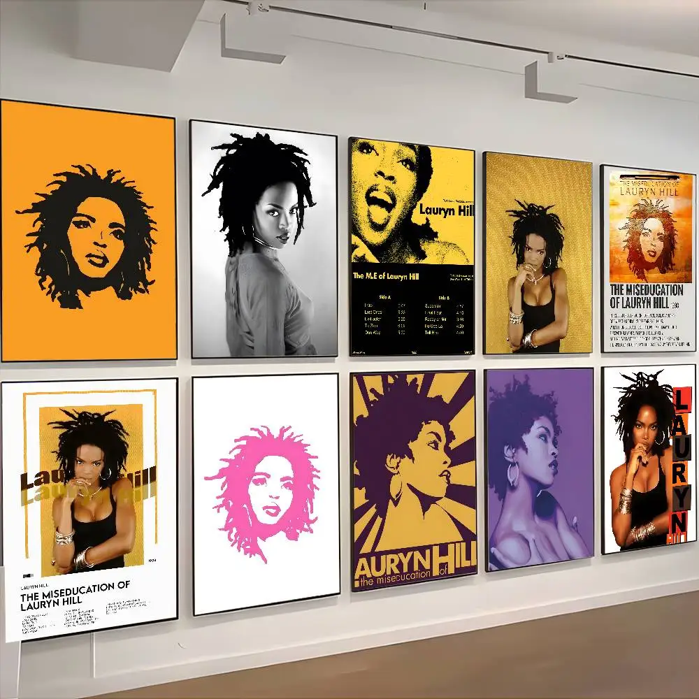 L-lauryn H-hill аниме постер HD Art липкая стена водостойкая домашняя гостиная спальня бар эстетическое украшение