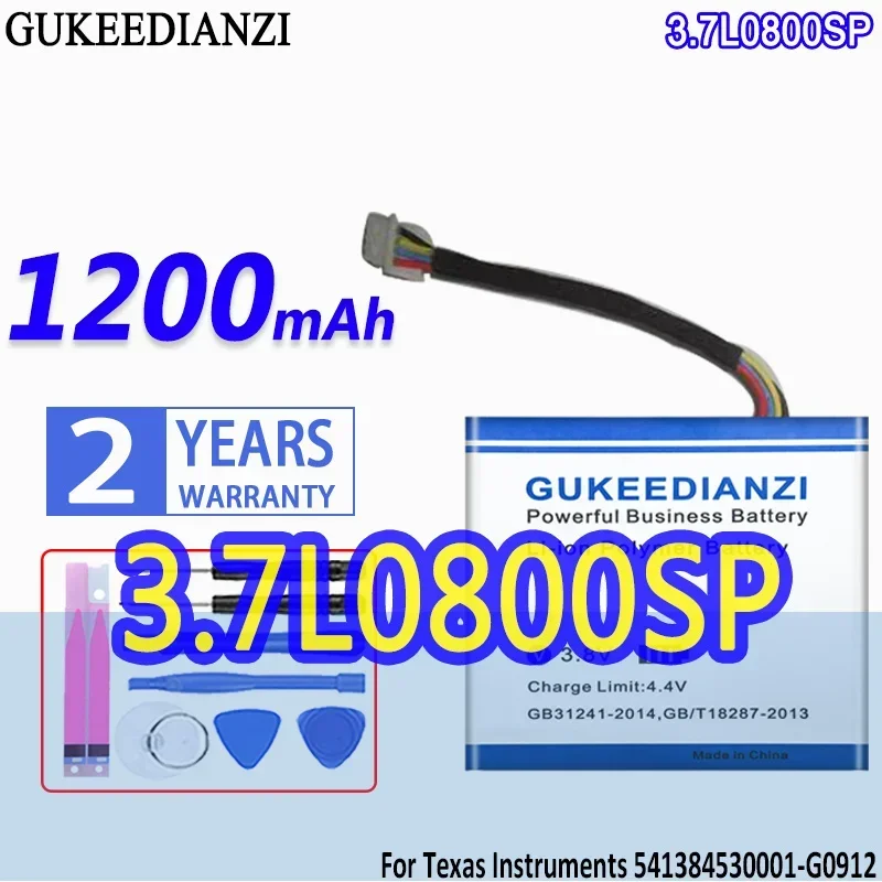Аккумулятор GUKEEDIANZI 3.7L0800SP 1200 мАч для Texas Instruments N2/AC/2L1/A для TI-Nspire CX CAS 541384530001 -Серия G0912