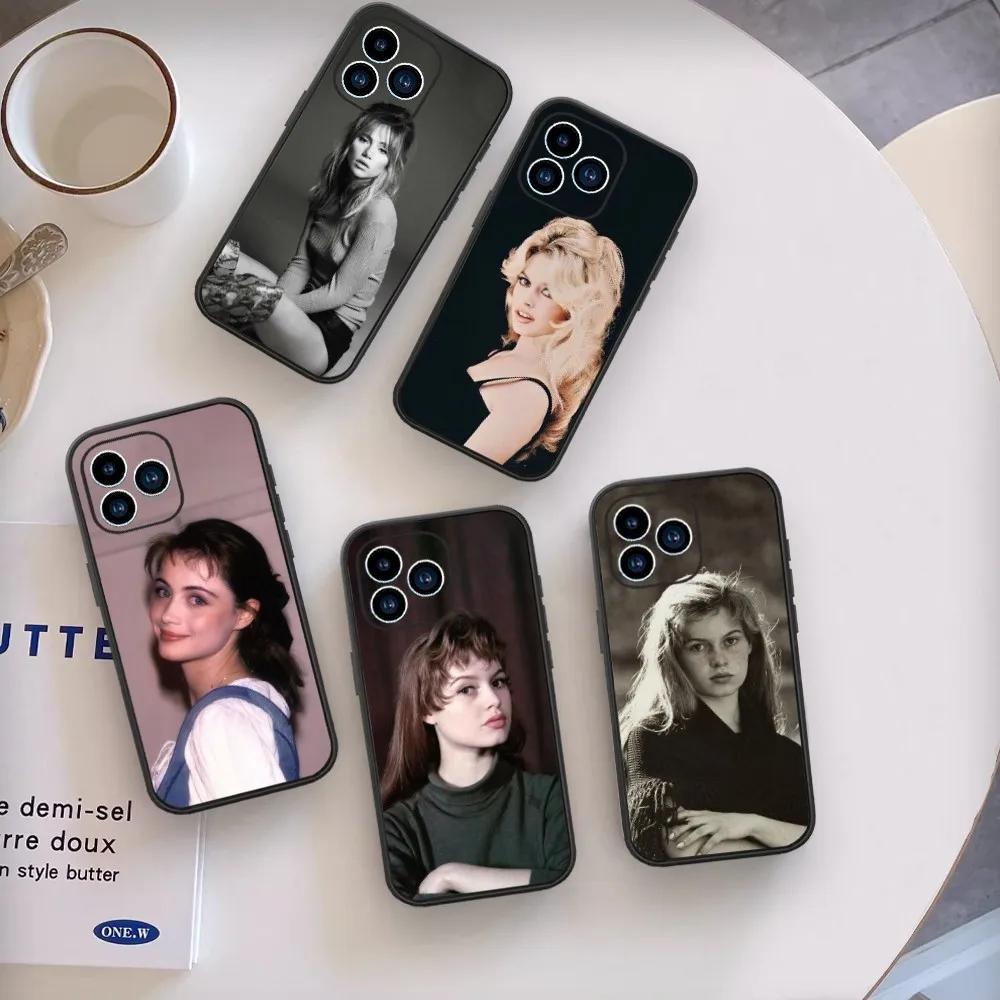 B-Brigitte Bardot чехол для телефона iPhone 13 14 15 11 12 X XS Mini Pro Max черный чехол