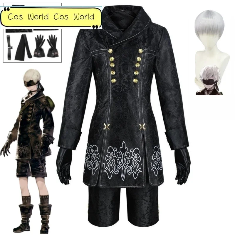 Automata Yoka 9S No.9 Tip S Pakaian 바 Setelan Kostum Косплей Униформа Куртка Перчатки Парик Хэллоуин Вечеринка Наряд