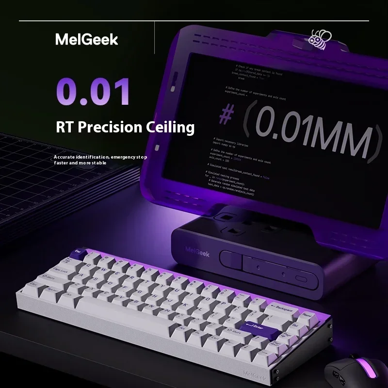 Фото Melgeek MADE68 PRO клавиатура с магнитным переключателем, геймерская клавиатура для киберспорта, проводная Niestandardowa RGB клавиатура с возможностью горячей замены для Mac/Win, компьютерный подарок №3