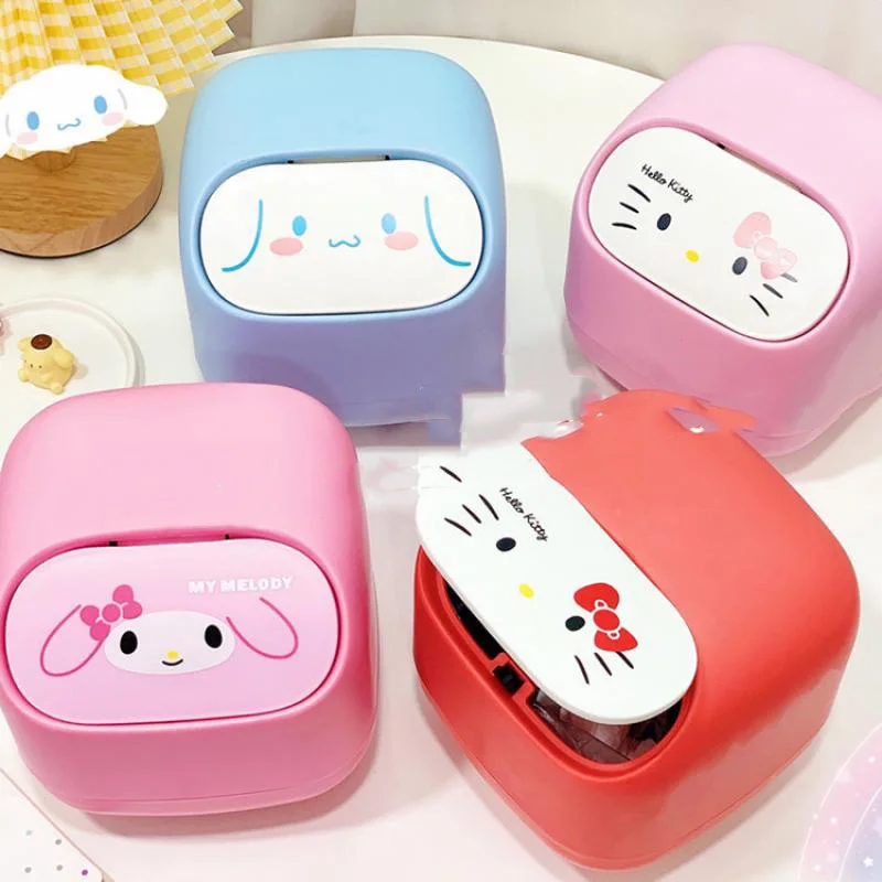 Фото Kawaii аниме Sanrio Kuromi милый мультфильм My Melody Cinnamoroll девушка сердце персональный Рабочий стол мусорная корзина игрушка для девочек №3