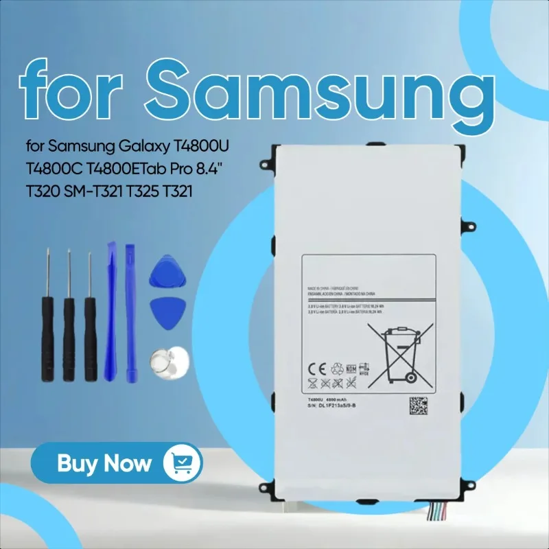 Новый сменный аккумулятор емкостью 4800 мАч для Samsung Galaxy T4800U T4800C T4800ETab Pro 8,4 