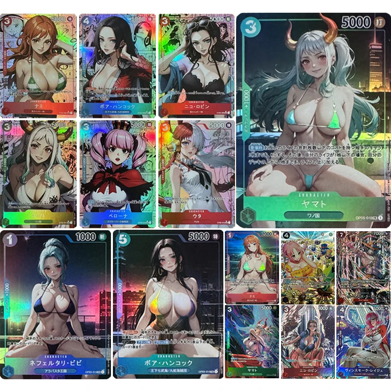 Аниме One Piece Diy Opcg Hancock Nami Robin Yamato Vivi Uta Sabo Ace коллекционные открытки Рождественские подарки на день рождения Детские игрушки