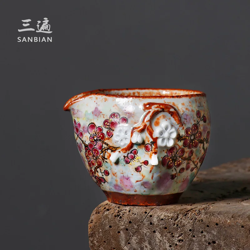 Three Time Burned Yunzhiye Dao Cup Zeng Yao Plum Bloom Old Rock Mud Tea Sea Uniform Cup, открытая для питания