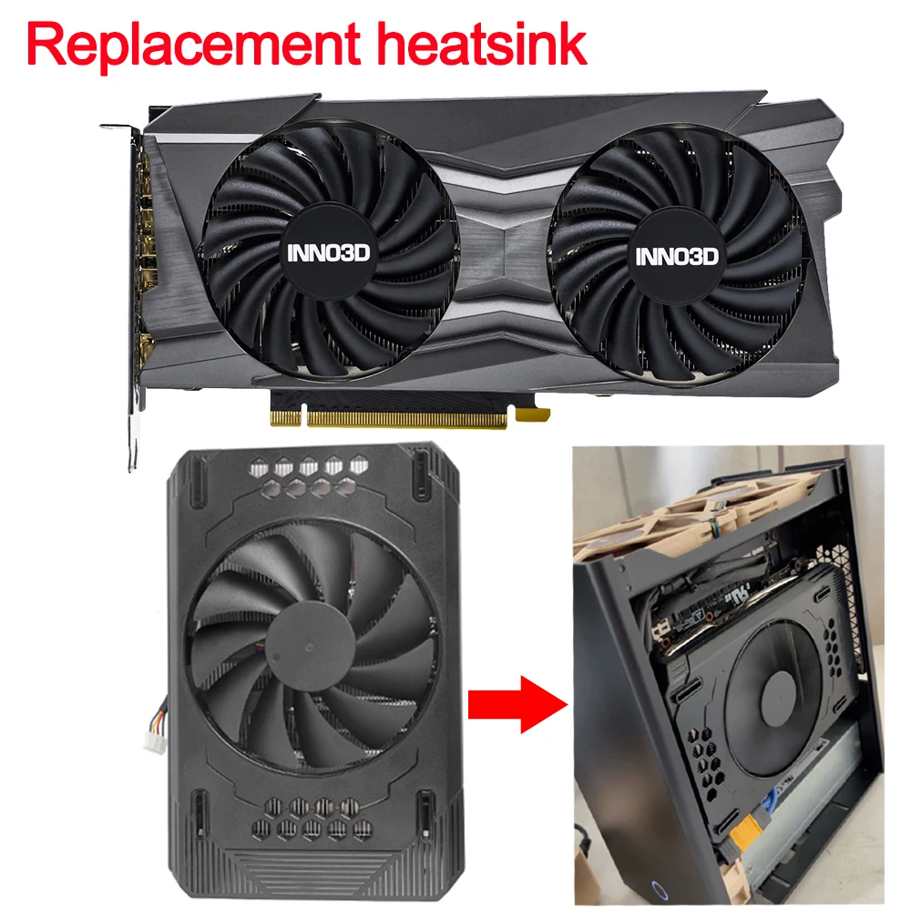 Новый DIY заменяет радиатор графического процессора RTX 3060Ti, модернизированный для Inno3d RTX 3060 Ti, кулер для видеокарты, чтобы поставить в чехле ITX