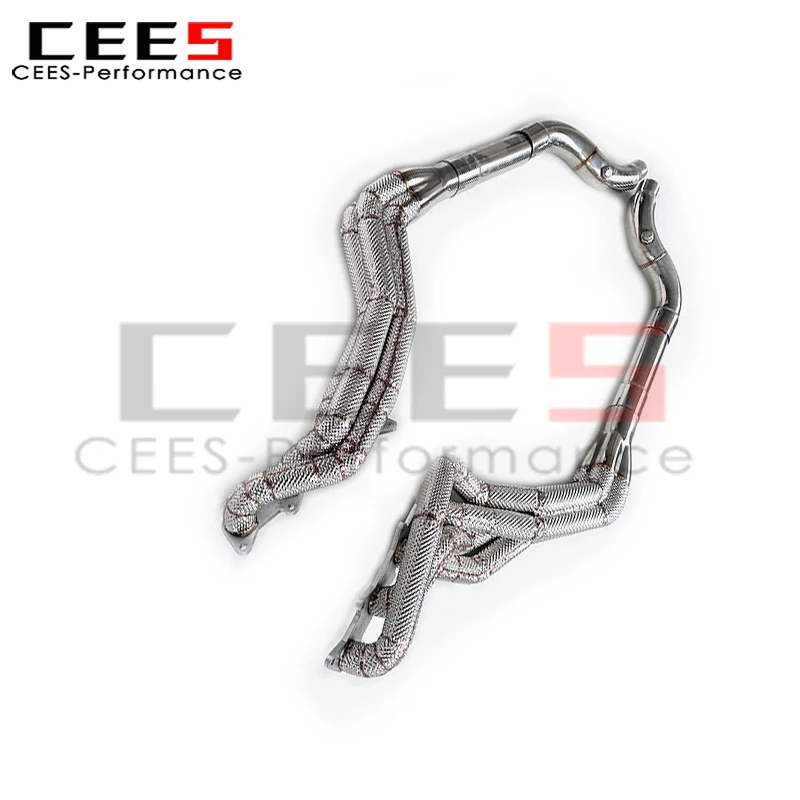 Фото Cees система выпускного коллектора из нержавеющей стали для Ford Mustang V8 5.0L 2015-2024, обновленная производительность, тюнинговая выхлопная система №3