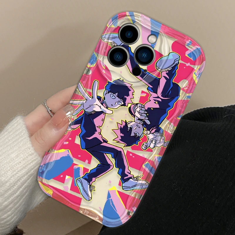 Фото Чехол с комиксами Mob Psycho 100 для Apple iPhone 15 14 13 12 11 Pro X XR XS Max Plus 8 7 Plus SE Wave Oil, чехол для телефона №4