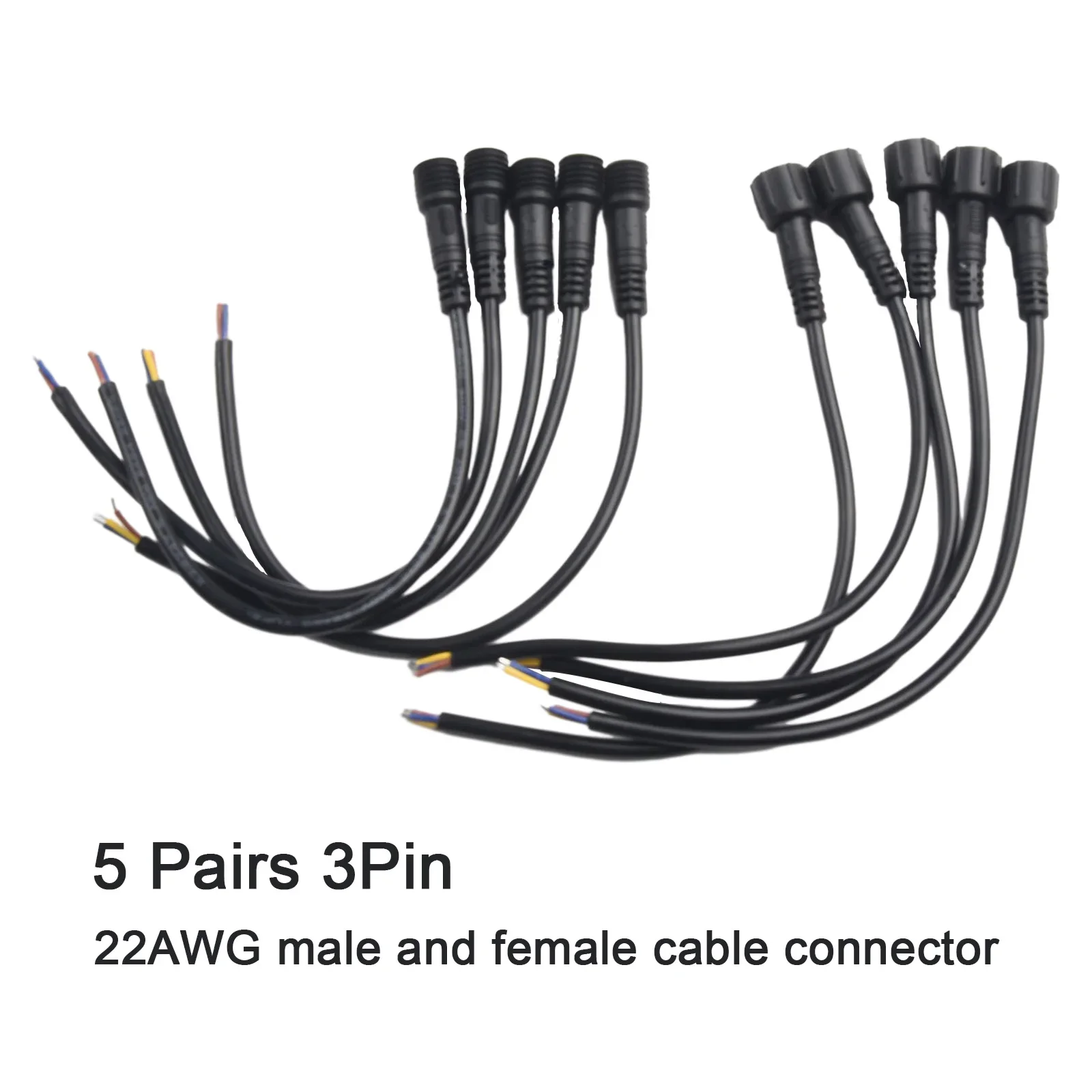 Фото Соединительный кабель, соединитель провода, Φ 3X0,75 мм, 18AWG 6A, Черная Камера, адаптированы к деталям №3