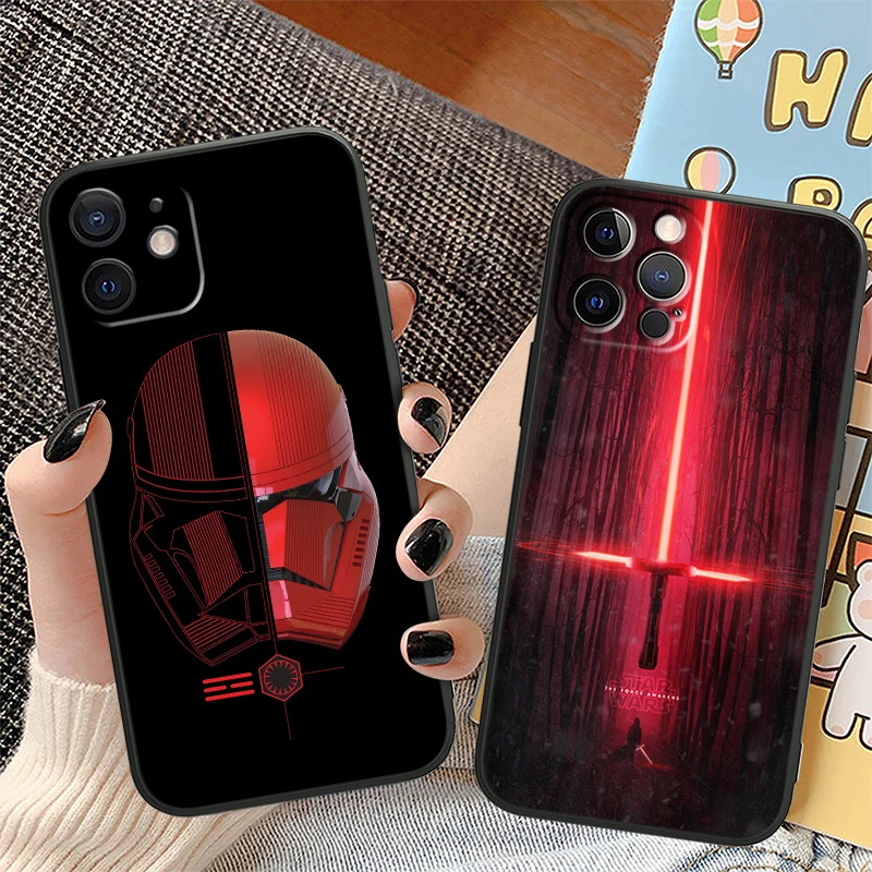 S-tar W-ars Art для Apple iPhone 15 14 13 12 Mini 11 XS XR X 8 7 Pro Max Plus, мягкий силиконовый черный чехол для телефона