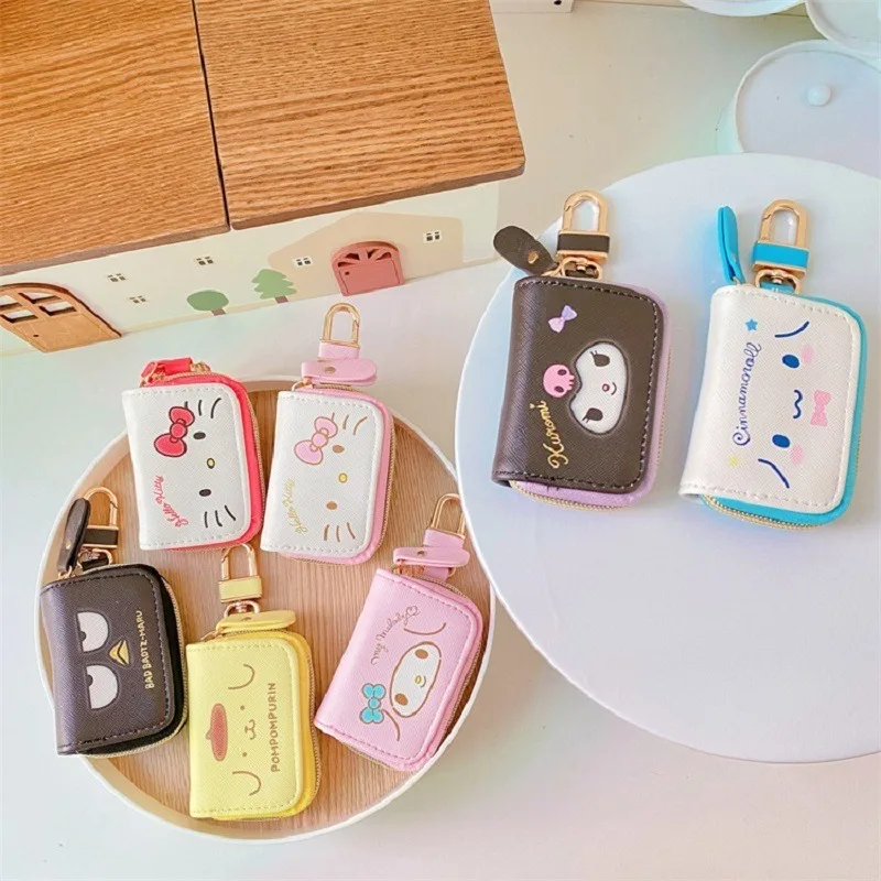 Sanrio Hello Kitty Аниме Брелок-держатель Милый Кошелек Для Монет Melody Kuroki Стиль Сумка Для Хранения Персонажей Мультфиль...