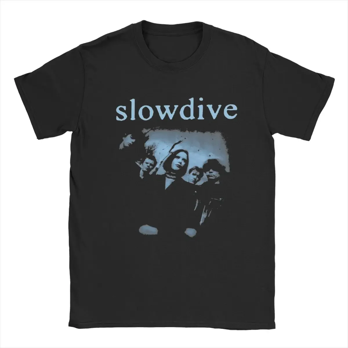 Новая модель 2025 года, мужская футболка Slowdive, новинка, футболки с короткими рукавами и круглым вырезом, летняя одежда из чистого хлопка