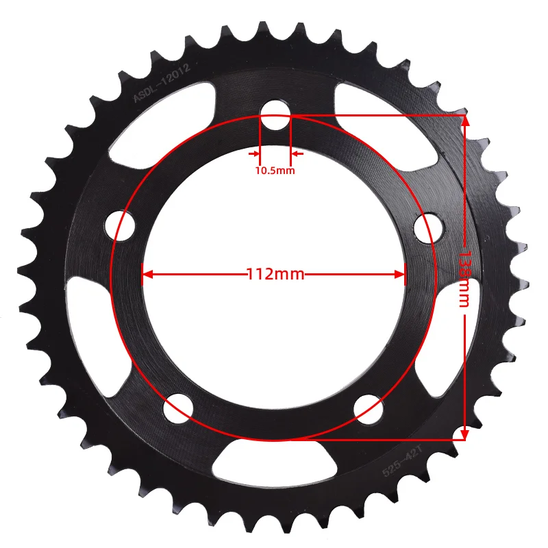 Фото Цепь 525 16T 42/45T Звездочка для Honda CBF600 ABS CBR600 CBR900 RR CMX 1100 CB 600 CB 650 CBR 650 XL 1100 Rebel DTC 45/42 Зубья №4