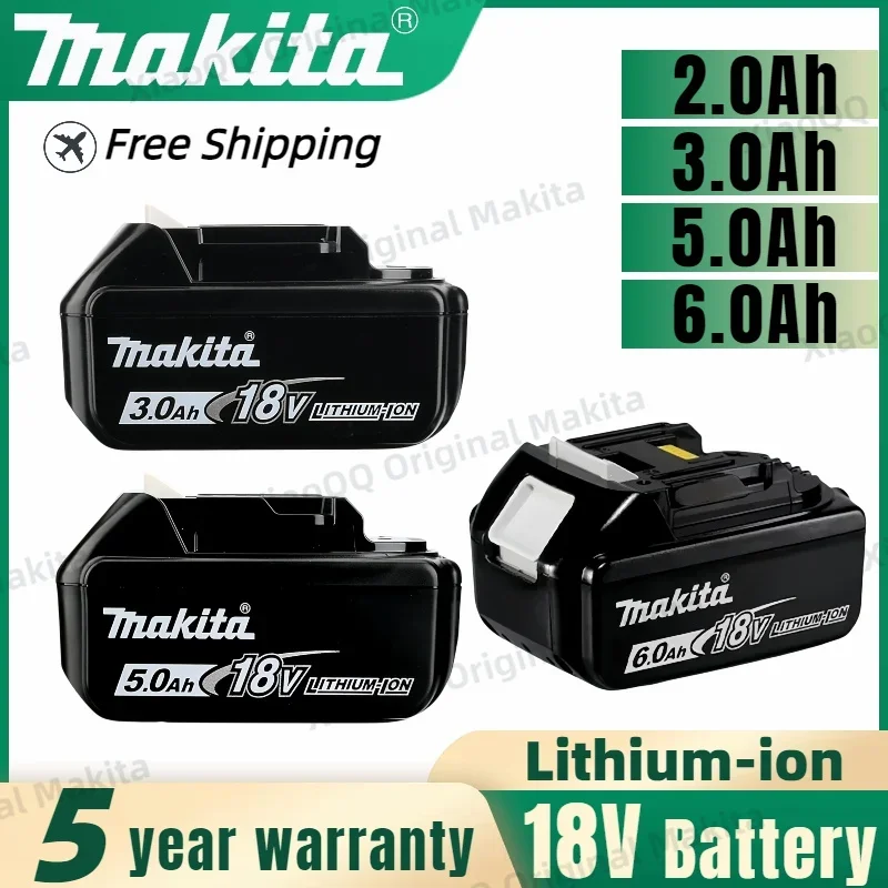 100% оригинальная аккумуляторная батарея для электроинструмента Makita 18 В, 6,0 Ач, сменный светодиодный литий-ионный аккумулятор, 18 В BL1860 BL1840 BL1850 BL1830 LXT