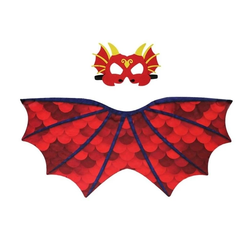 Фото 652f Детей Dinosaur Dinosaur Cape Wing Cloak и Mask Dragon Wing Costume для детей для детей №4