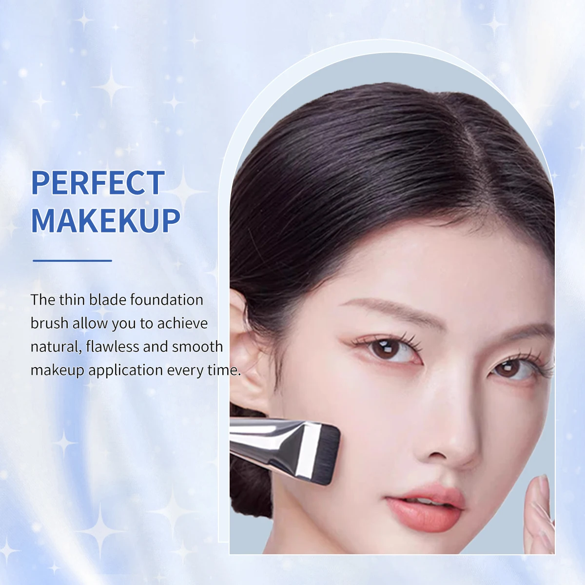 Фото OVW Ultra Thin Foundation Makeup Brush for Perfect Finish Cosmetics Applicator №4