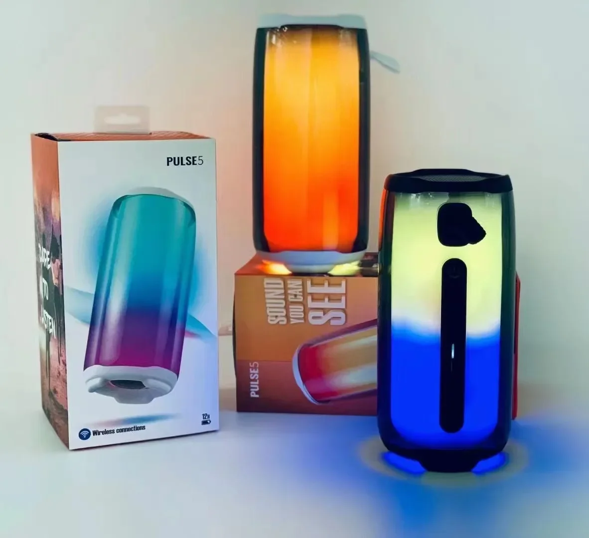Фото Bluetooth-Колонка PULSE 5 Family K Song, Портативная колонка RGB, атмосферная лампа, внешний водонепроницаемый сабвуфер с микрофоном №2