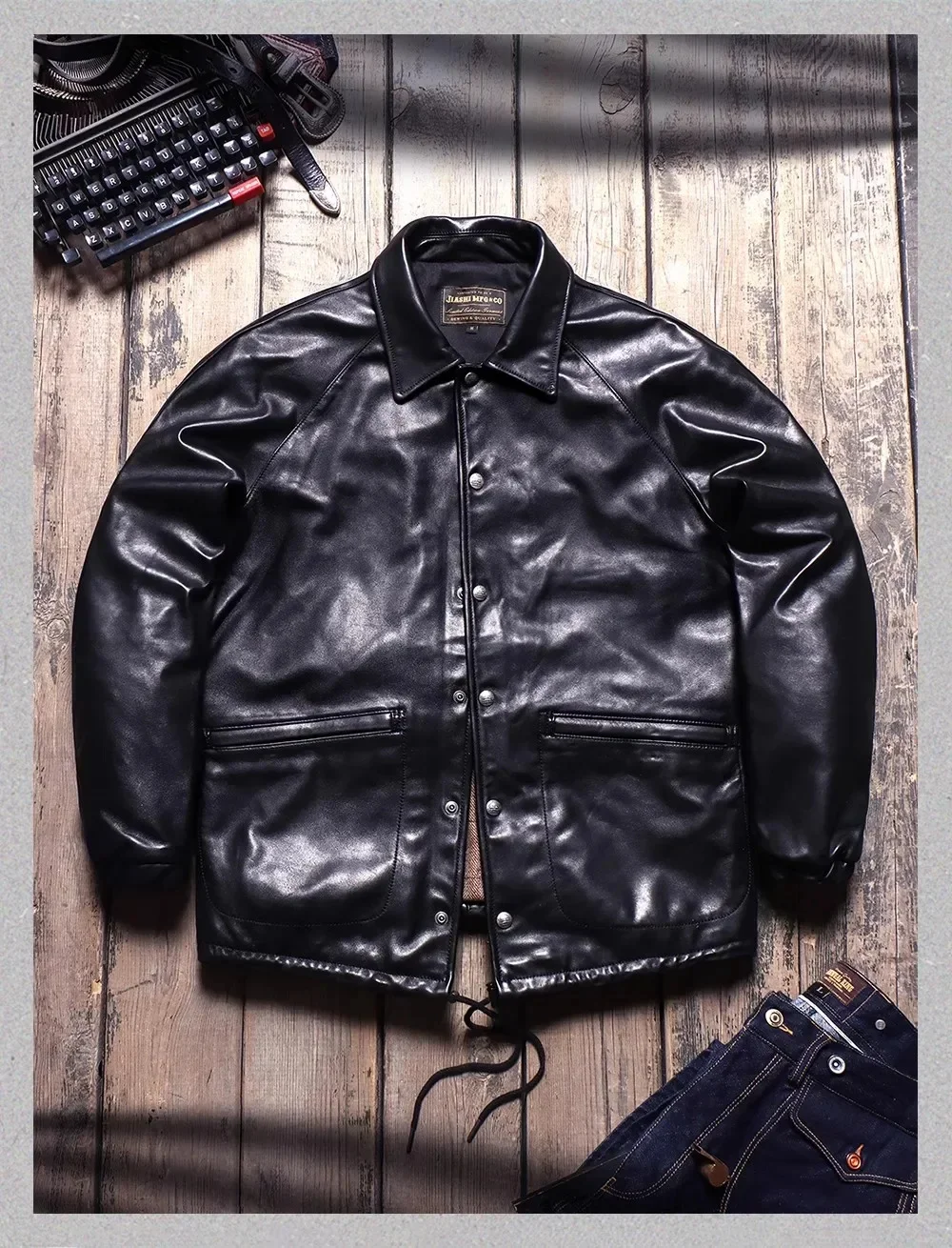 Мужская классическая кожаная куртка оверсайз LNY Shop Top.2025, роскошное качественное дубленое пальто из телячьей кожи, уличная одежда