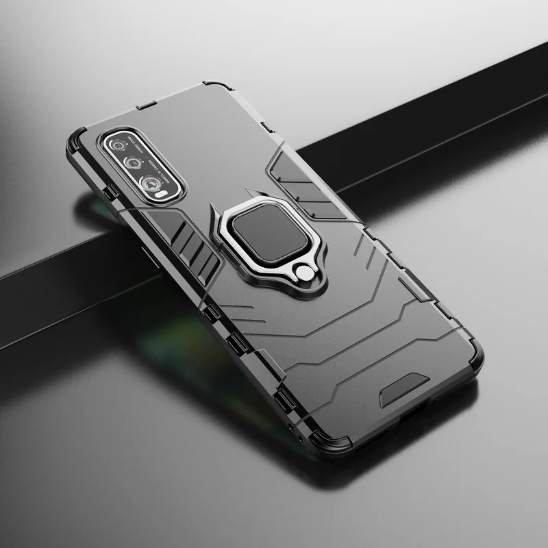 Кольцевая подставка, чехол для OPPO Find X2 Pro FindX2 X 2 Pro, Автомобильный кронштейн, поглощающий тонкий жесткий чехол для OPPO Find X2 Pro