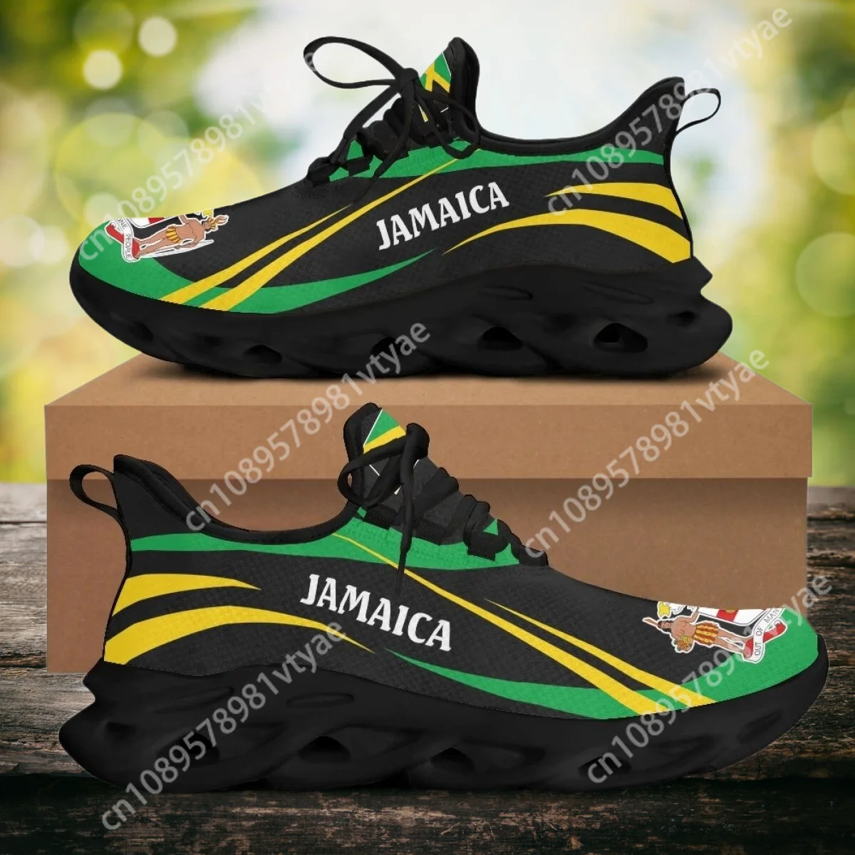 Мужские кроссовки с флагом Jamaica, повседневные кроссовки для бега с лезвиями 2023, дышащая обувь, мужские кроссовки для тренировок с индивидуальным дизайном