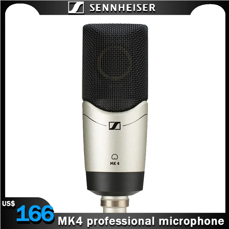 Оригинальный диафрагма Sennheiser MK4, профессиональный конденсаторный микрофон для прямой трансляции, подвесной микрофон, проводной микрофон