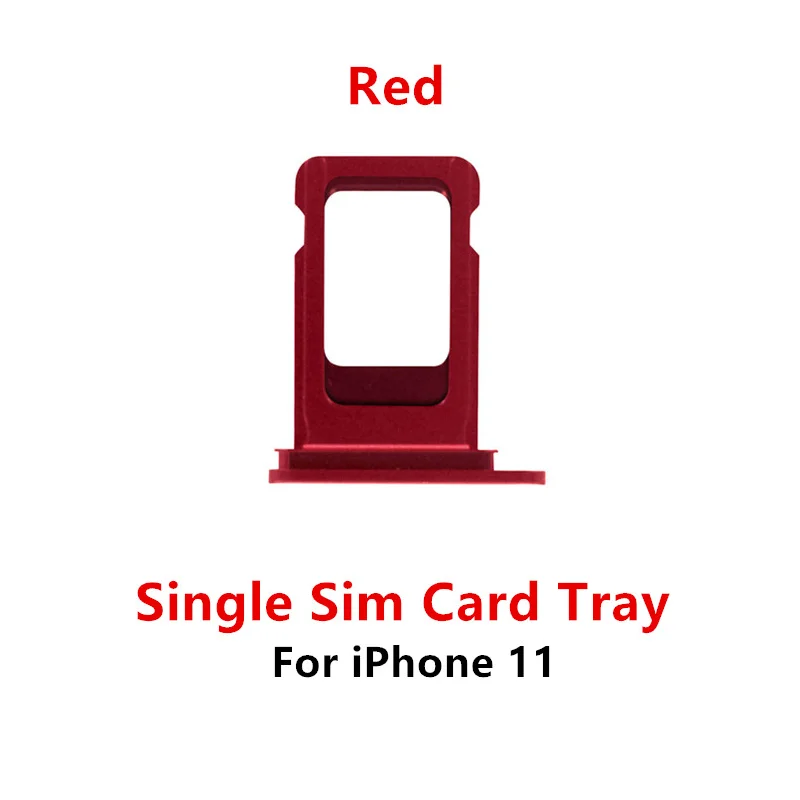 Фото Лоток для SIM-карты для iPhone 11 одинарный/двойной металлический пластиковый лоток для Nano Sim-карты слот Держатель запасные части №4