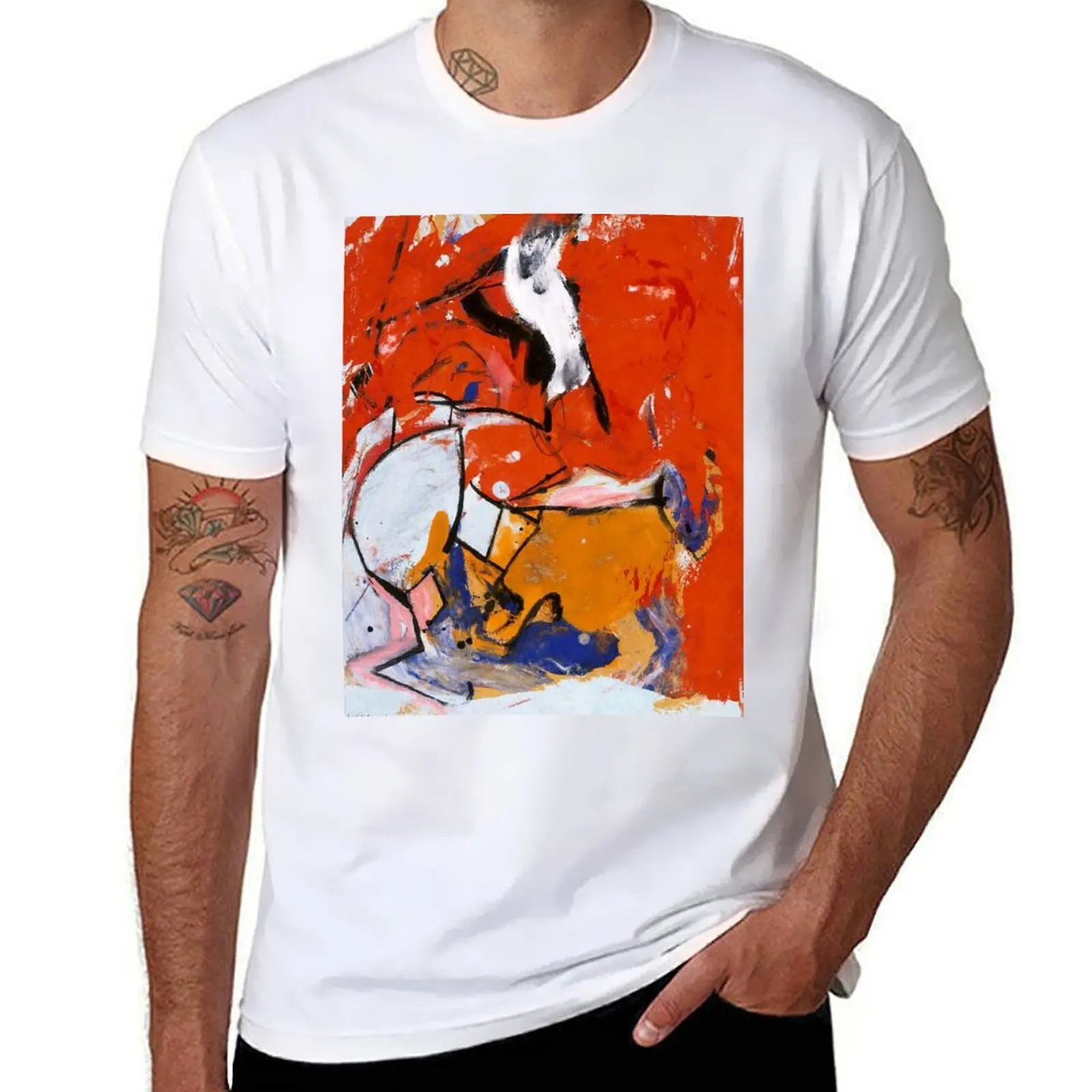 Футболка Willem de kooning 1940, мужская футболка из 100% хлопка, футболка с аниме, футболка