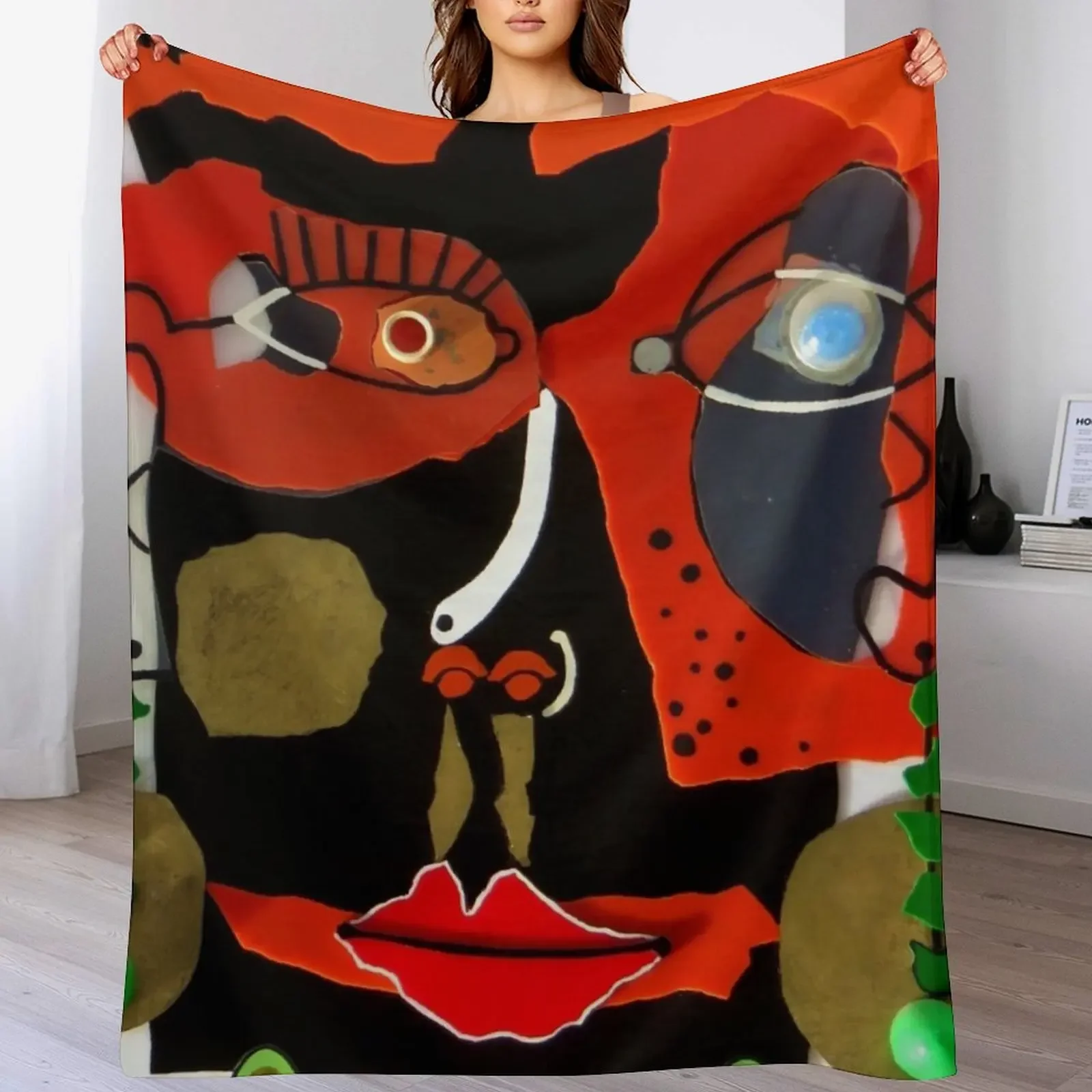 Новое одеяло Cesar Manrique Artwork, тонкие среды, мягкие плюшевые клетчатые одеяла для дивана