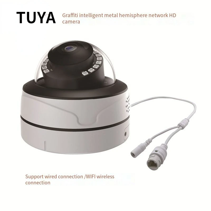 Антивандальная IP-камера Tuya 1080P, 2 Мп, Wi-Fi, со слотом для SD-карты, P2P