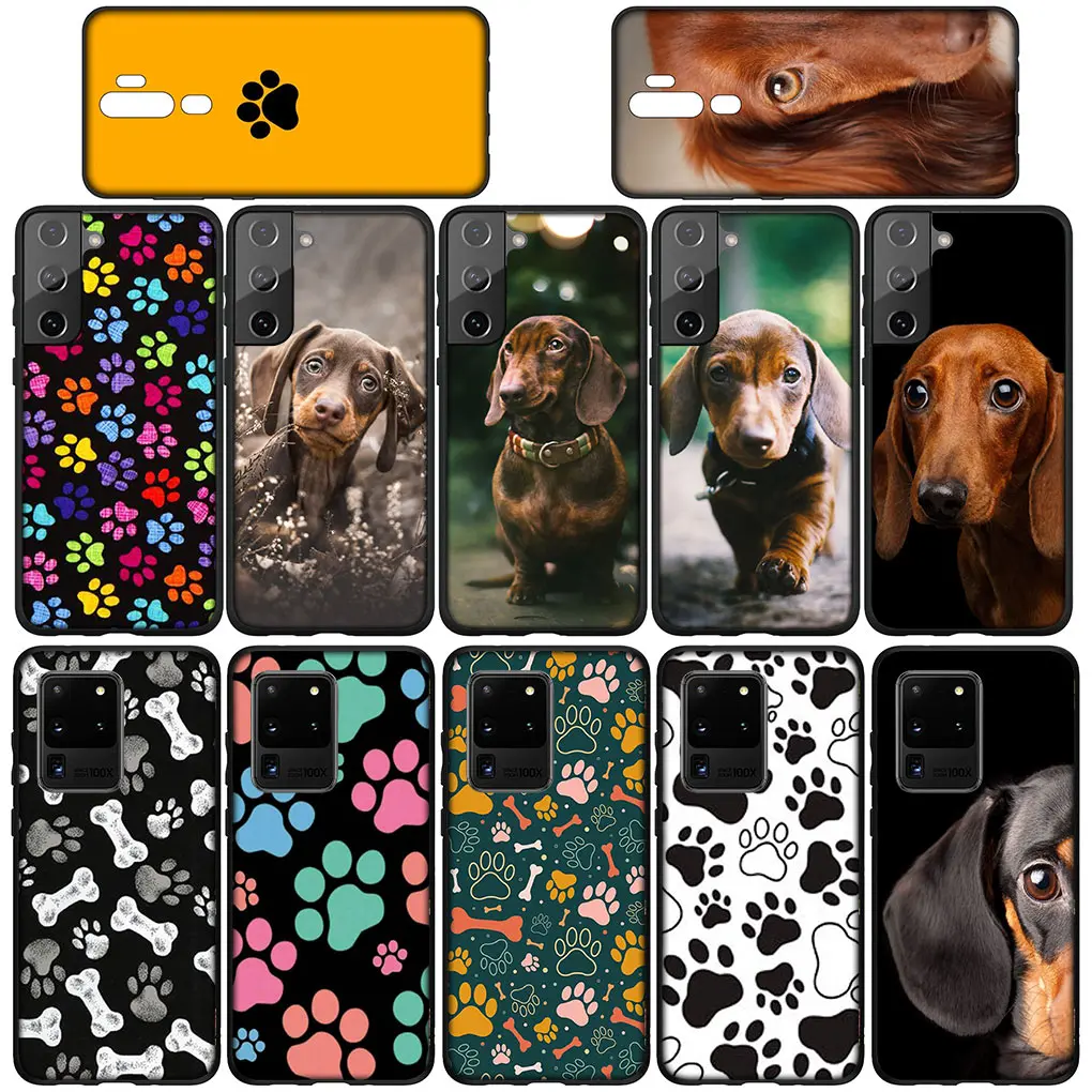 Фото Чехол для телефона «такса» с изображением милой собачьей лапы для OPPO A12 A15 A16 A17 A53 A54 A57 A76 A77 A74 A96 A95 A94 A74 A92 A72 A52 №4