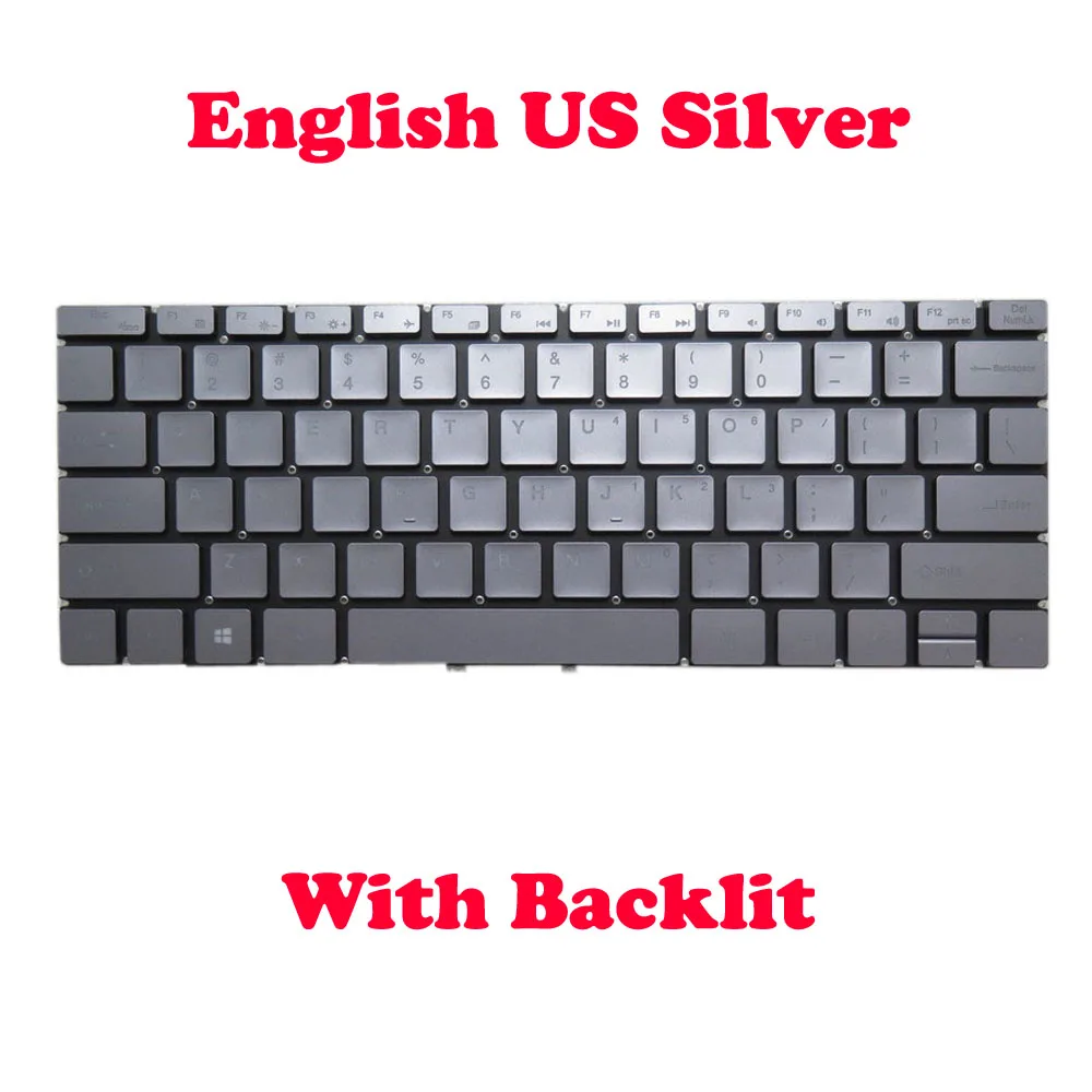 Клавиатура с подсветкой для ноутбука Teclast F6 Air English US Black Silver, новая Компьютеры и офис
