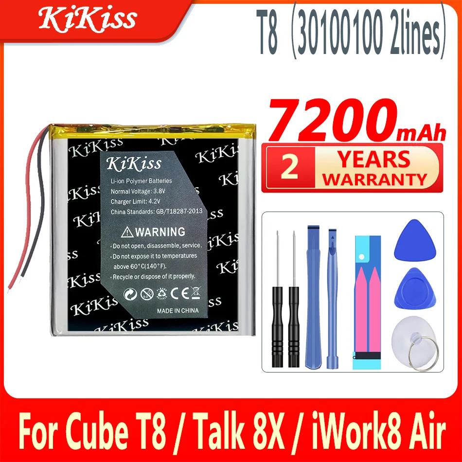 Аккумулятор KiKiss 7200 мАч для Cube T8 / Cube Talk 8X Talk8X / Cube iWork8 iWork 8 Air Tablet, внутренний Prestigio GRACE 5718 4G