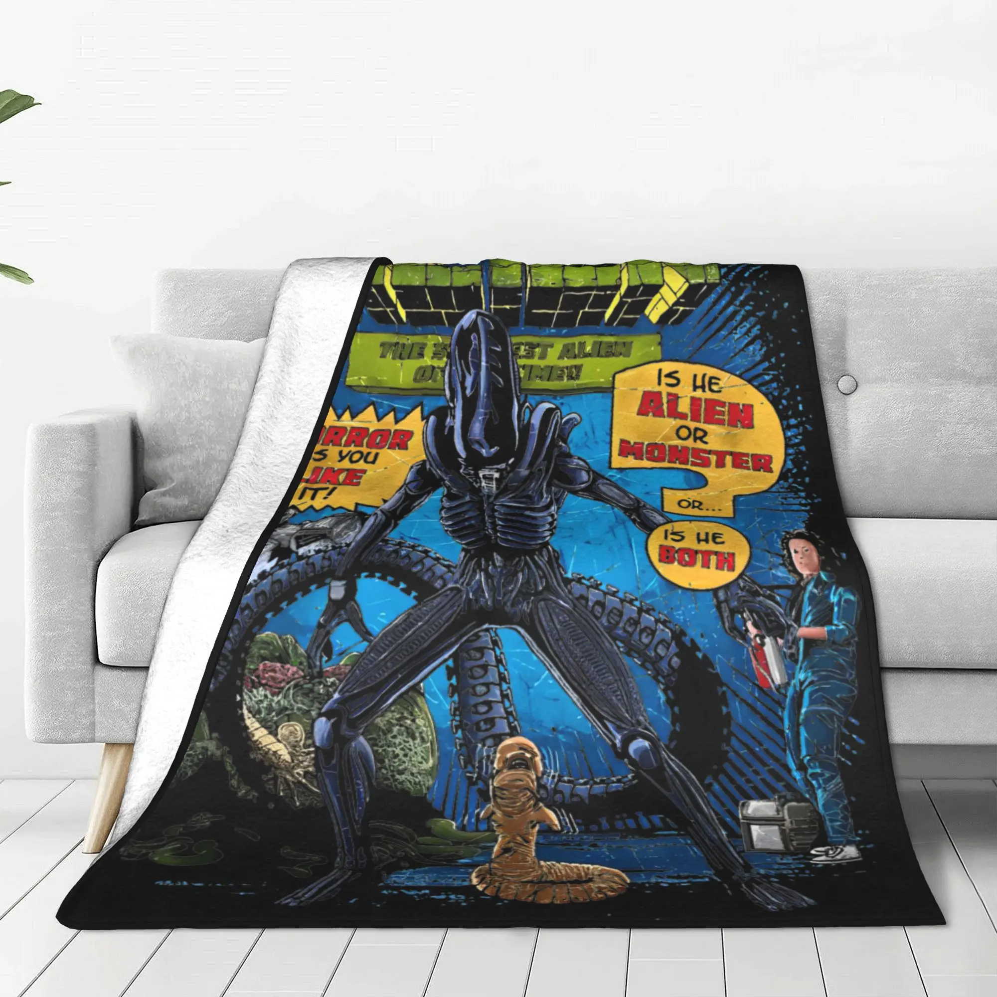 Невероятные одеяла Alien Xenomorph, плюшевые пледы, постельное белье, портативное легкое покрывало