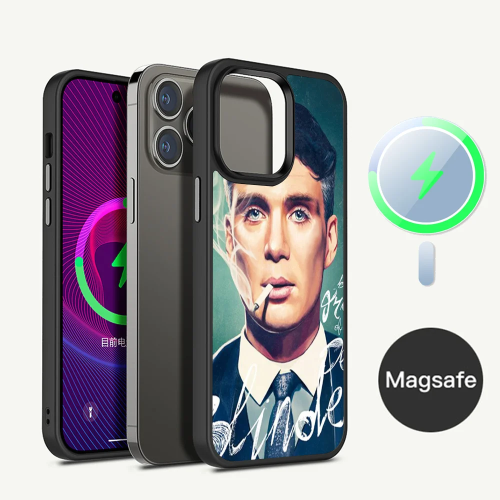 Магнитный чехол для iPhone 14 13 12 11 15 Pro Max Plus Mini Magsafe с функцией беспроводной зарядки