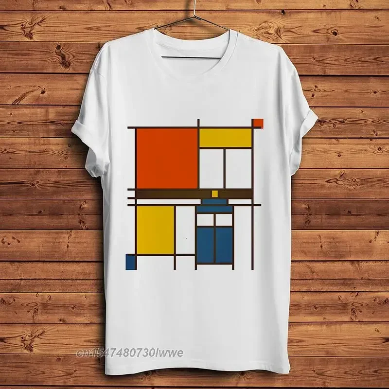 Футболка Piet Mondrian neoplastic Artist Мужская, повседневная крутая уличная одежда для отдыха, унисекс