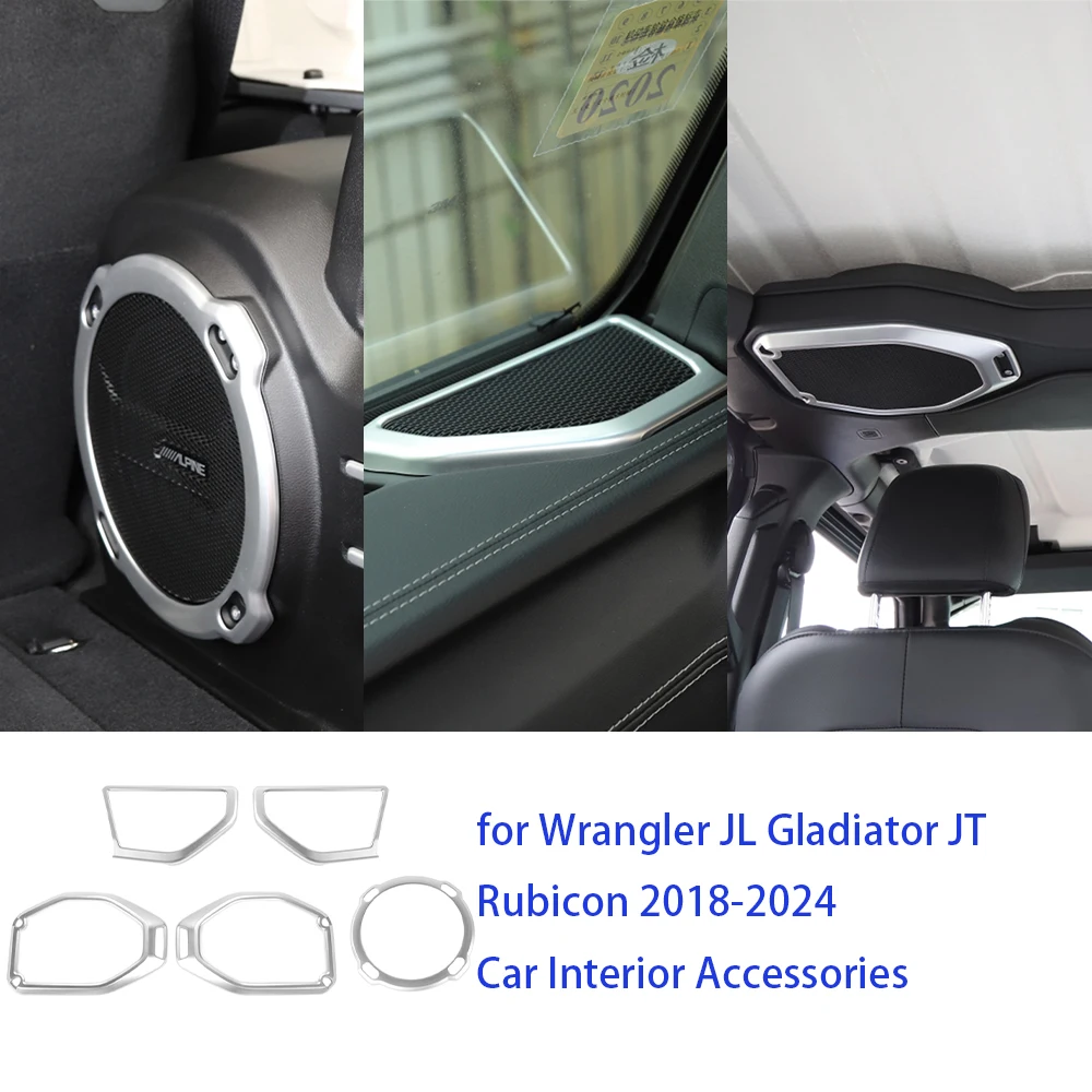 Для Jeep Wrangler JL Gladiator JT Rubicon 2018-2024 крыша A-стойка хвостовая коробка динамик декоративная накладка на крышку наклейка автомобильные аксессуары