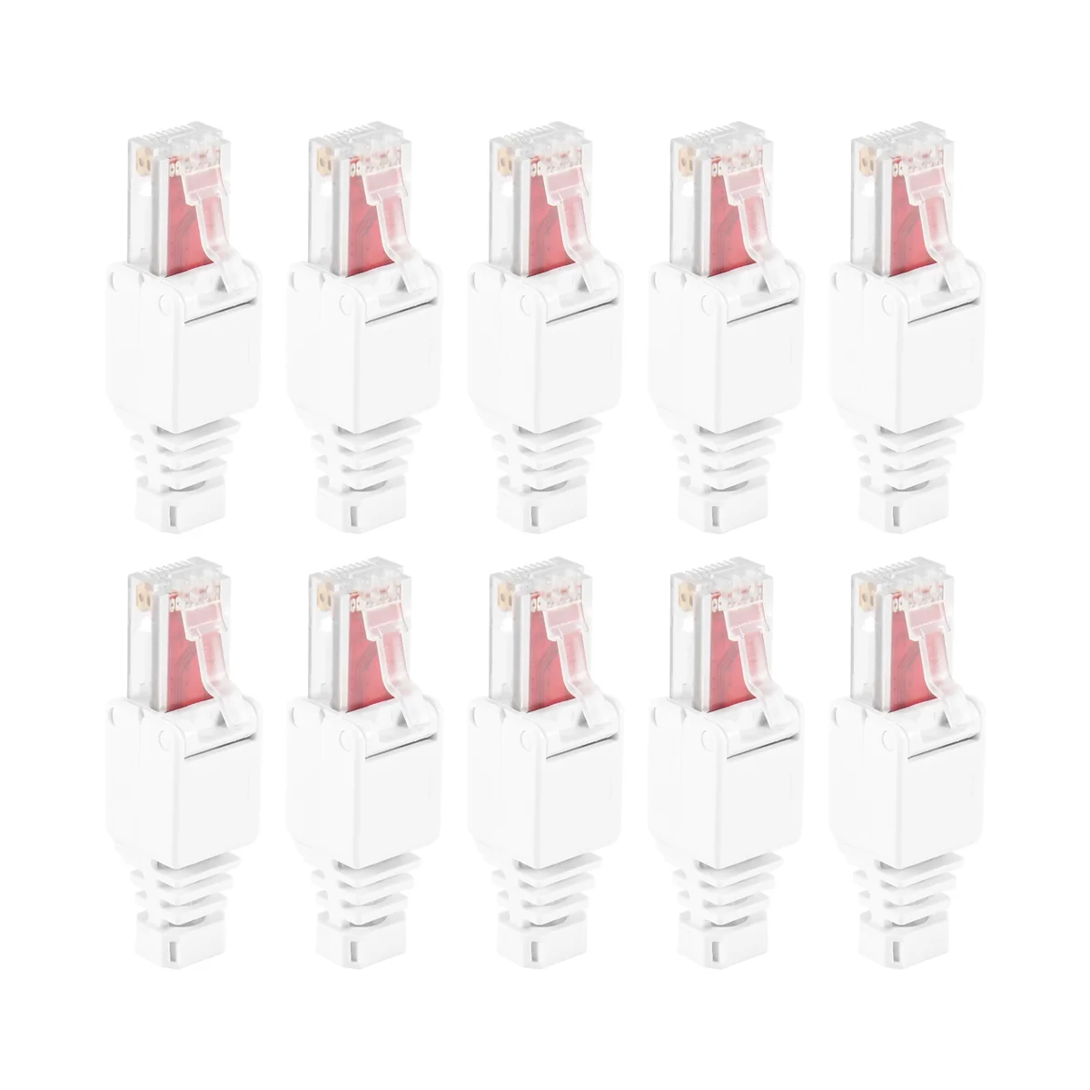 10 сетевых разъемов без инструментов, RJ45 CAT6 LAN UTP Кабельная вилка без инструментов Cat5 Cat7, установочный кабель, соединительный кабель