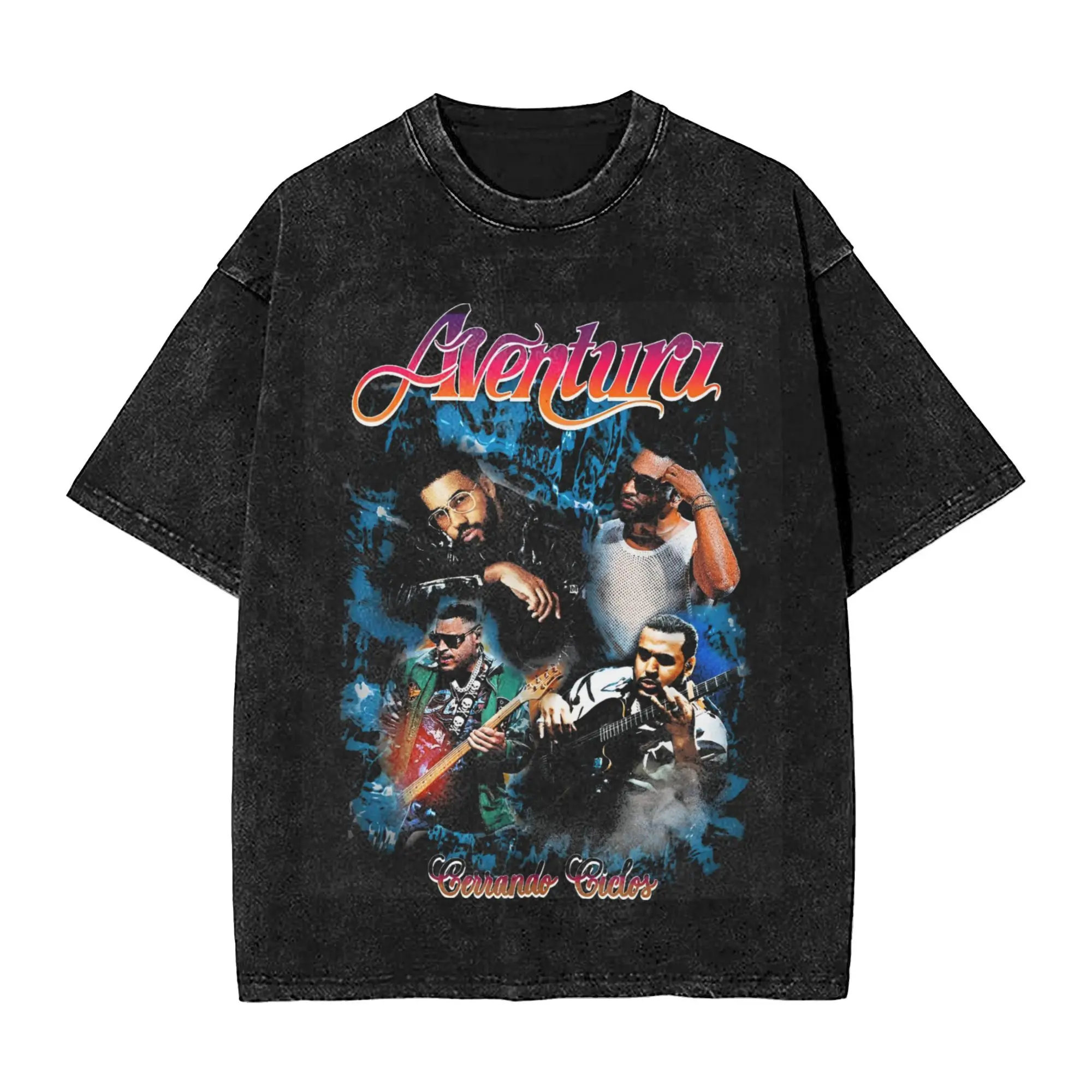 Винтажные Aventura Cerrando Ciclos Tour 2024 Merch футболки для мужчин и женщин из хлопка