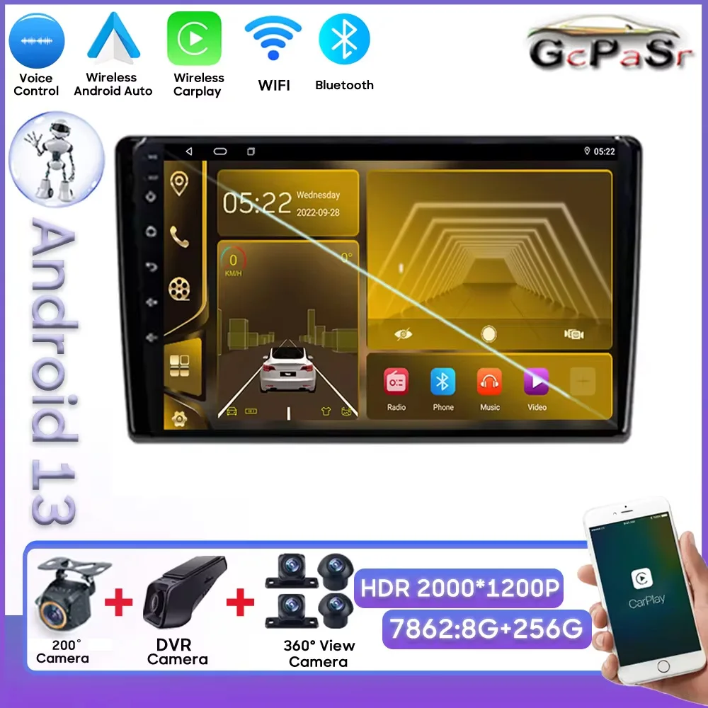 Android для Fiat Ducato 3 2006-2022 Mirror Link без 2din DVD Carplay Автомобильный мультимедийный плеер Задняя камера Android Auto Сенсорный экран