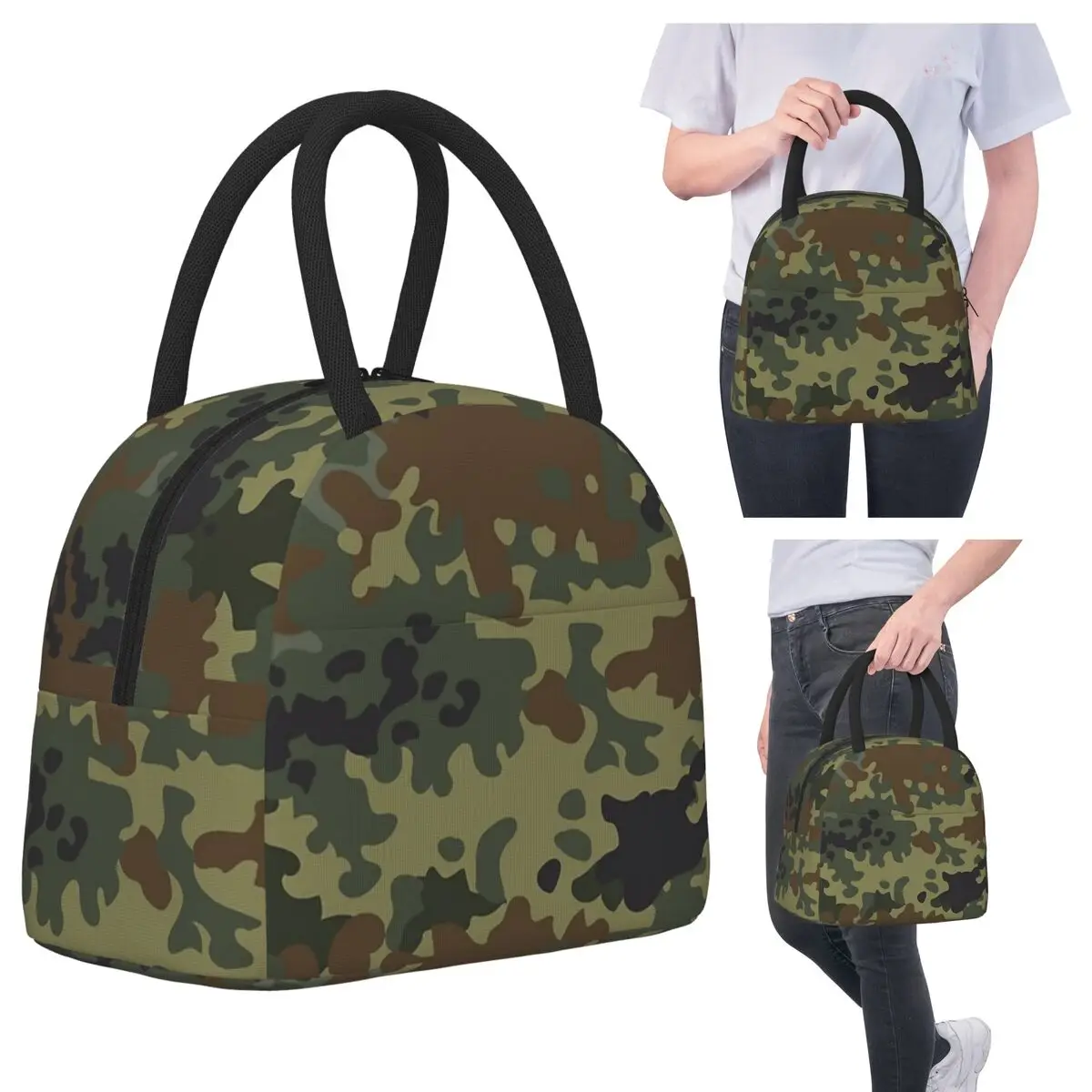 Flecktarn камуфляжная изолированная сумка для обеда для детей, школьный холодильник, термоящик для еды, сумка, герметичные коробки для завтрака, контейнер Сумки специального назначения