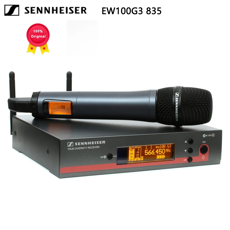 Новинка 100%, беспроводной ручной микрофон SENNHEISER EW100G3 835, микрофон для караоке, профессиональный студийный микрофон для выступлений