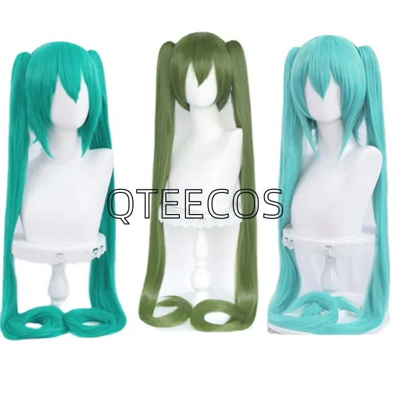 Vocaloid Miku Косплей Парик Аниме Новый Год Рождество Хэллоуин Вечеринка Длинные Кимоно Зеленые Парики