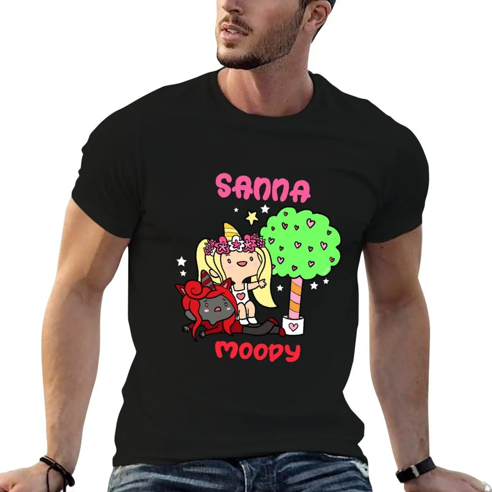 Футболка Sanna and Moody Heart Tree, мужская футболка из 100-процентного хлопка, персонализированная футболка