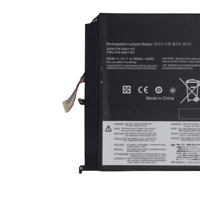 Фото 45N1102 45N1103 Аккумулятор для ноутбука Lenovo ThinkPad X1 Helix Tablet Встроенные аккумуляторы 3ICP6/46/122 11,1 В 42 Втч/3785 мАч №2