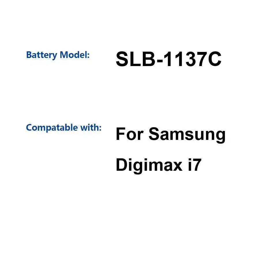 Slb-1137C для Samsung Digimax I7 1200 мАч аккумулятор для камеры высокая производительность