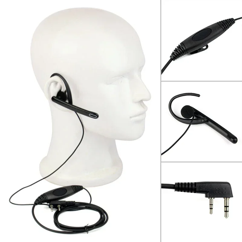 2-контактный наушник с микрофоном PTT, гарнитура для Kenwood PUXING Linton QUANSHENG BAO FENG, радиостанции UV-5R 777 888s WOUXUN HYT PUXING